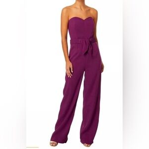 Lilly Pulitzer Rosalie Strapless Jumpsuit Amarena Cherry Pink Size 4
NWT